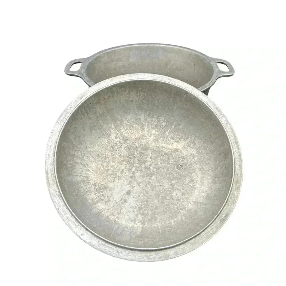 Vintage 1950s Century Silver Seal Hammered Aluminum Dutch Oven Roaster MCM